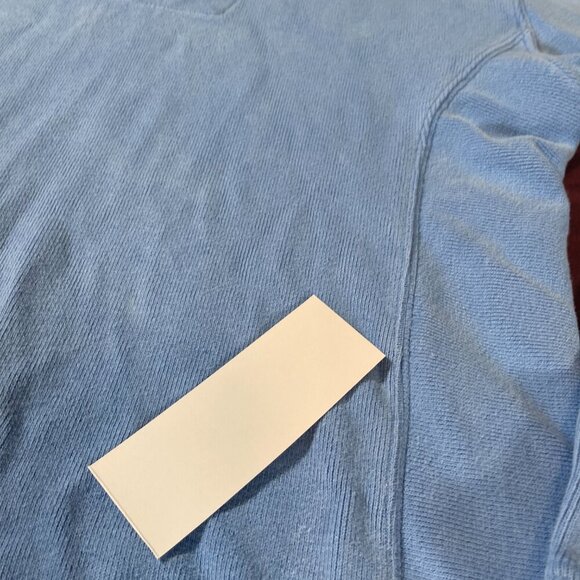 Tommy Bahama Quarter Zip Pullover Sweatshirt in Baby Blue - Size Small (4/6) - Picture 5 of 12